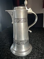 Gro&szlig;er Weinkrug aus Zinn mit Deckel 1.5 L