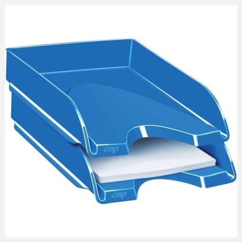 Vaschetta portacorrispondenza CepPro Gloss CEP in polistirene impilabile blu oce
