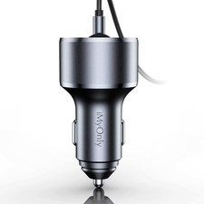 AUX Car Adapter FM Transmitter,iMyOnly QC/PD All-Metal Bluetooth V5.4 AUX Adapt