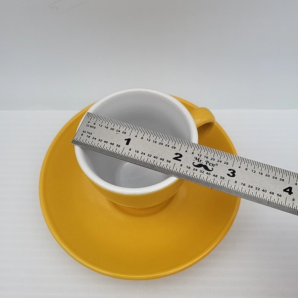 Taza y platillo espresso Imusa amarillo mostaza Foto 2 de 4