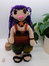Handmade Crochet Doll OOAK Amigurumi Art Doll Emotional Support Gift 9" Adult