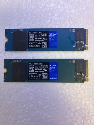   Western Digital WD Blue SN570 WDS500G3B0C 500GB NVMe M.2 SSD Lot of 2