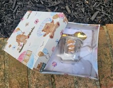 Vintage NOS 1994 Grenadier Silversmiths Ltd New Baby Gift Set Bear Cup  Spoon
