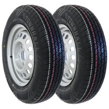 2x Komplettrad Anh&auml;nger 155/80R13 84N M+S Reifen Felge 4x100 4Jx13 ET30 LL