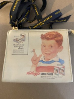 Leather Kellogg s Corn Flakes Small Zippered Icon Pouch Clutch Purse Unique Gift