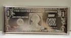 1997 Washington Mint 4 oz .999 Silver $1 Washington Currency Bill Design