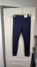 Ladies Navy Blue Cotton Leggings Size 12 By Matalan Brand New