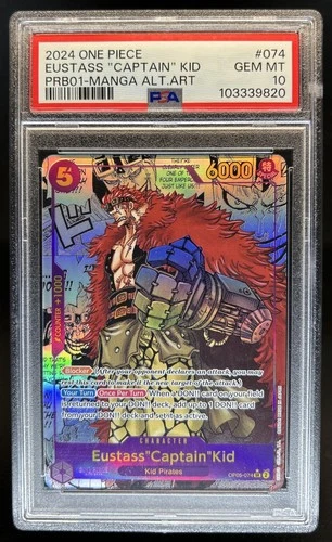 2024 One Piece The Best EustassCaptainKid Super Manga Alt Art #OP05-074 PSA 10
