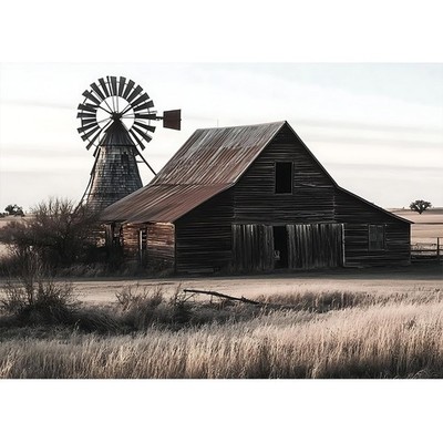 Farmhouse Barn Diamond Art Kits for Adults, 5D DIY Full Drill Rustic Diamond 