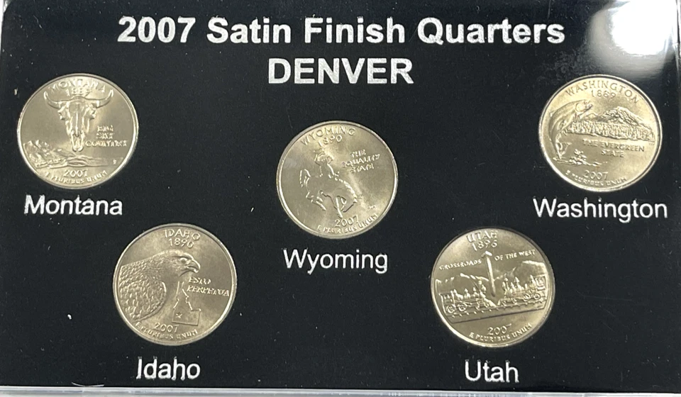 2007- US Mint Commemorative (5) Quarter Satin Finish Coin Set with OGP🔥!! - Image 4 of 4