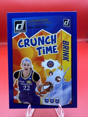 2025 Panini Donruss WNBA - Crunch Time Cameron Brink #17 Press Proof Blue