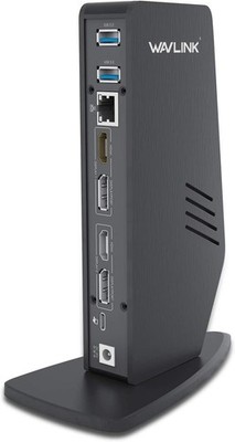 USB 3.0/USB-C Universelle Laptop-Dockingstation mit DisplayLink Dual-Monitor-Hub