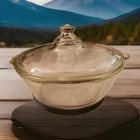 VINTAGE Pyrex 683P-023-623-B Casserole Dish W Lid. 1 Qt. Clear. Good Cond.