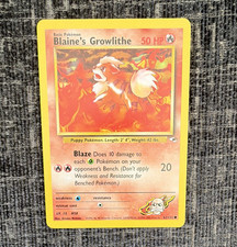 Pokémon TCG Blaine's Growlithe Gym Heroes Common 62/132 Excellent