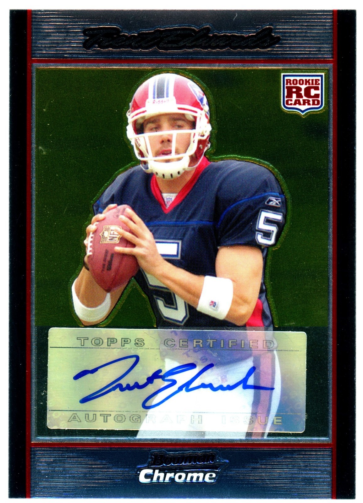 Trent Edwards Bowman Chrome #BC61 Autograph