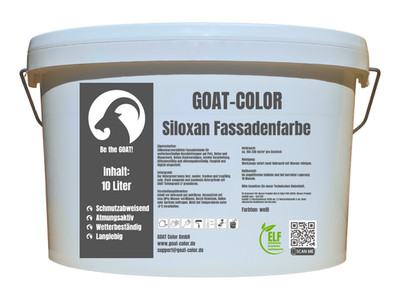 GOAT Siloxan Fassadenfarbe | Silikonharzverstärkt | Hochatmungsaktiv