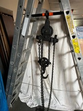 Vintage Antique 1 Ton Lift 1000kg Chain Block Hoist Lifting Tackle, Working