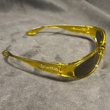 Vintage Boll Swisher Polarized Wrap Sunglasses Translucent Honey Yellow Y2K