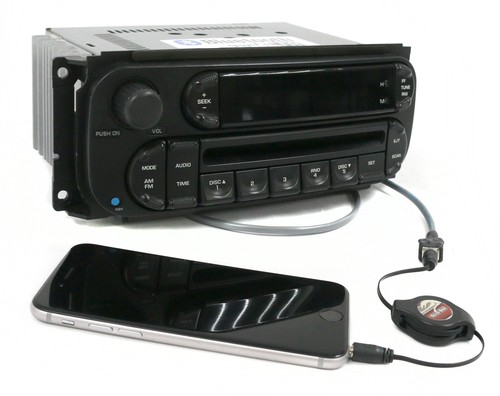 Chrysler Jeep Dodge RBK Digital 22-10 Radio 02-07 AM FM CD Bluetooth Pigtail Aux - Picture 2 of 7