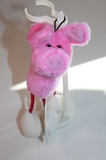 VTG Gund String Beans Bubblegum Pink Plush Pig Ornament Pre-Owned