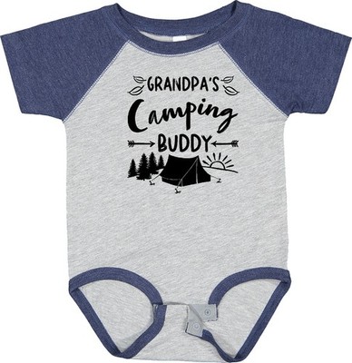 Inktastic Grandpas Camping Buddy Baby Bodysuit Grandpa Grandchild Family Tent