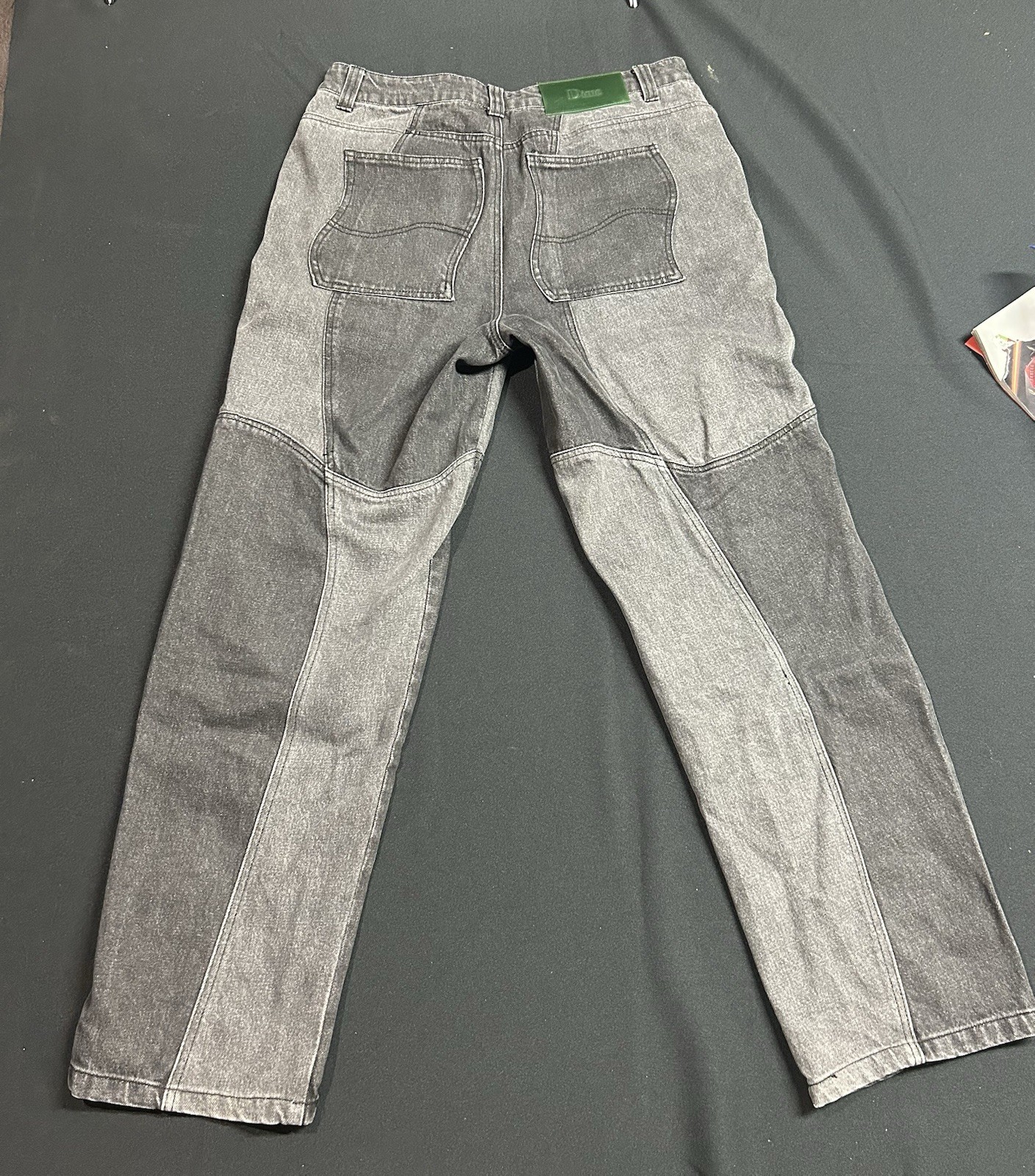 Dime Patch Jeans Black Weave Pattern Medium 32” - image 2