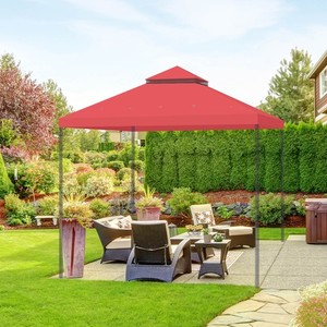 10x10 Ft 2-Tier Canopy Top Replacement for Petpvilit Gazebo Outdoor Cover