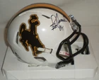 JAY NOVACEK - TE - Wyoming Cowboys - Autographed Mini Helmet Beckett 2W34960