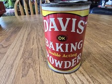 Vintage Davis Baking Powder 12 Oz. Tin
