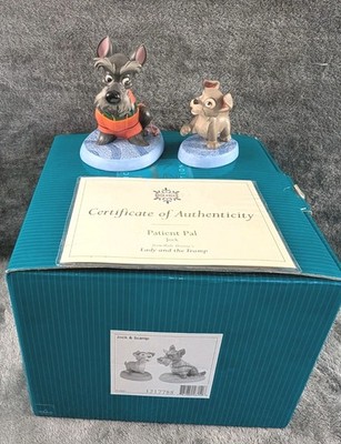 WDCC Lady & the Tramp Jock  Patient Pal  + Scamp  Persistent Pup  COA Box 2002