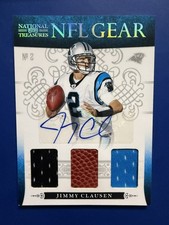2010 Playoff National Treasures NFL Gear /10 Jimmy Clausen #8 Rookie Auto RC