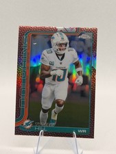 2025 Topps Chrome Tyreek Hill Football Leather Refractor Dolphins