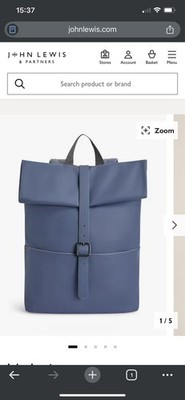 John Lewis Vancouver Rolltop Rucksack 15'' blau