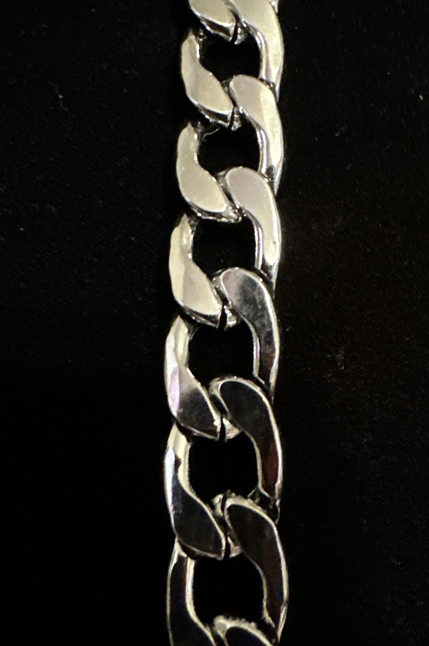 22” MEN’S Stainless Steel 10mm Silver Cuban Curb Chain Necklace