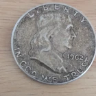 1962 Franklin Half Dollar Denver 50C 90% Silver Circulated US Coin