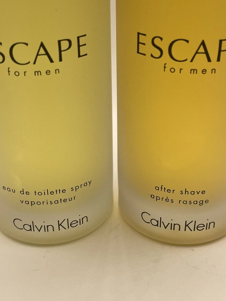 Conjunto masculino Escape By Calvin Klein 3,4 oz Eau de Toilette spray + 3,4 oz pós-barba RARO - Imagem 2 de 4