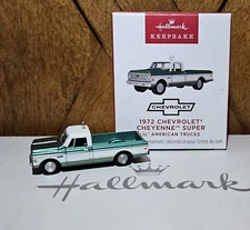 Hallmark 1972 Chevrolet CHEYENNE SUPER American Trucks Miniature Ornament 2024  