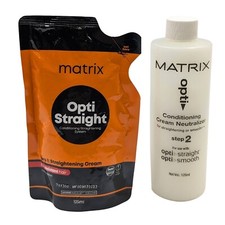 MATRIX Opti. Straightening Cream 125ml for Resistant Hair & Neutralizer 125ml