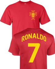 Cristiano Ronaldo Portugal Futbol Player Soccer Team 2 Sides Men's Tee Shirt 935
