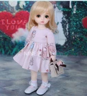 Pink Dress Outfit Set clothes Hair shoes For 1/6 BJD Doll Nine9style Pio A