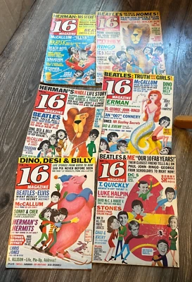 Lot 16 Teen Magazines Beatles, Herman's Hermits etc. 6 issues - Image 1 of 2