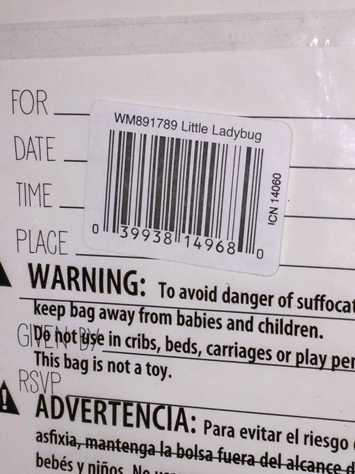 1 PACK (8 CARDS/8 ENVELOPES) Ladybug YOU'RE INVITED Birthday Party Invitations  - Image 4 of 4