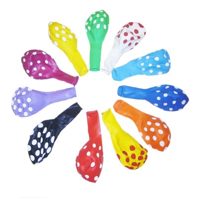 1 to 250pc 12'' 11 Color Polka Dot Latex Balloons Party Holiday Decoration Helium
