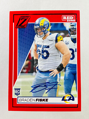 Braden Fiske 2024 Panini Zenith Football Red Zone Autograph RC