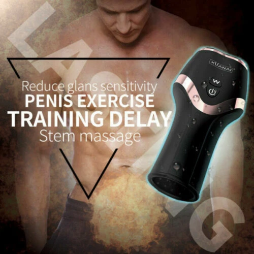  Male-Automatic-Masturbator-Electric-Pump-Training-Toy-For-Men Use Lubricant US - Picture 9 of 10