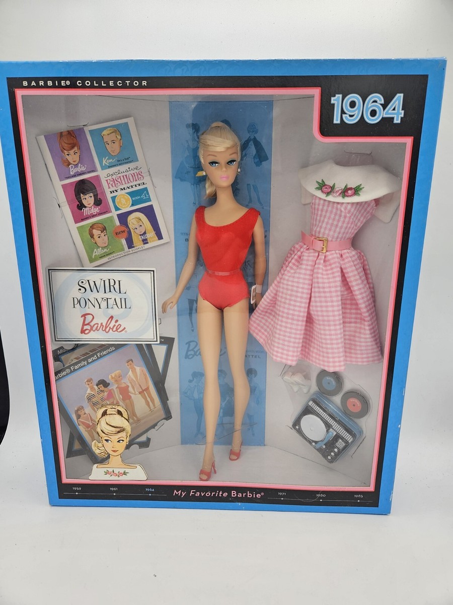 Barbie Collector 1964 T1373 My Favorite Swirl Ponytail Doll MISP