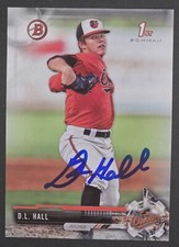 2017 BOWMAN BD 82  D.L. Hall  BALTIMORE ORIOLES  SIGNED AUTOGRAPH AUTO COA