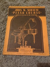 John W Schaum Piano Course F The Brown Book - vintage 1945