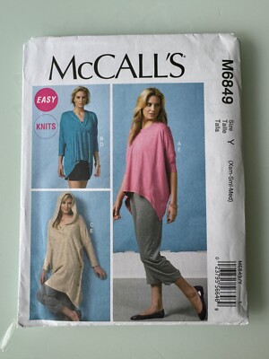 SALE: McCall´s  easy M6849 Schnittmuster TUNIKA Gr. Y  Xsm-Sml-Med