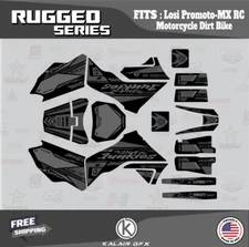 Graphics Kit for Losi PRO MOTO MX (ALL YEARS) Rugged Series - Smoke